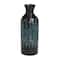 20" Black Capiz Shell Handmade Vase with Blue Ombre Design